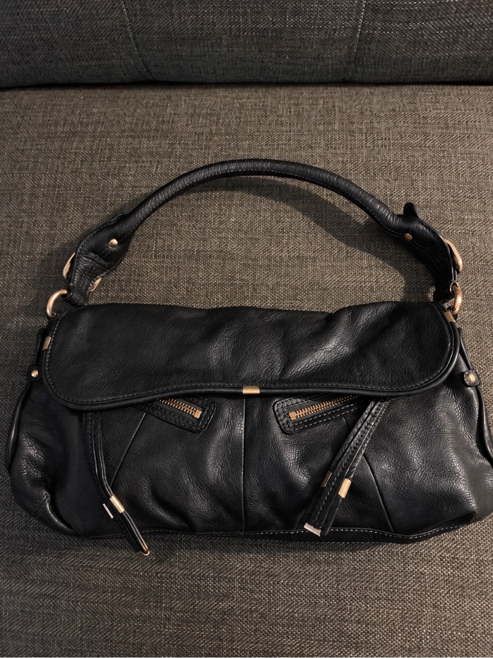 B. MAKOWSKY Classic Black Leather Shoulder Bag❤️❤️❤️ - Picture 5 of 10